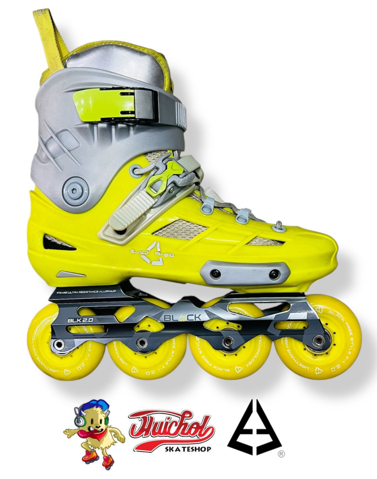 PATINES BLACK SKATE BLACK NEÓN F1E