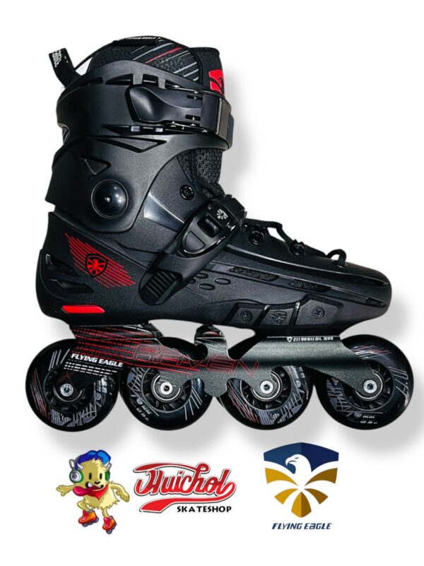 PATINES FLYING EAGLE F4 NEGRO-ROJO