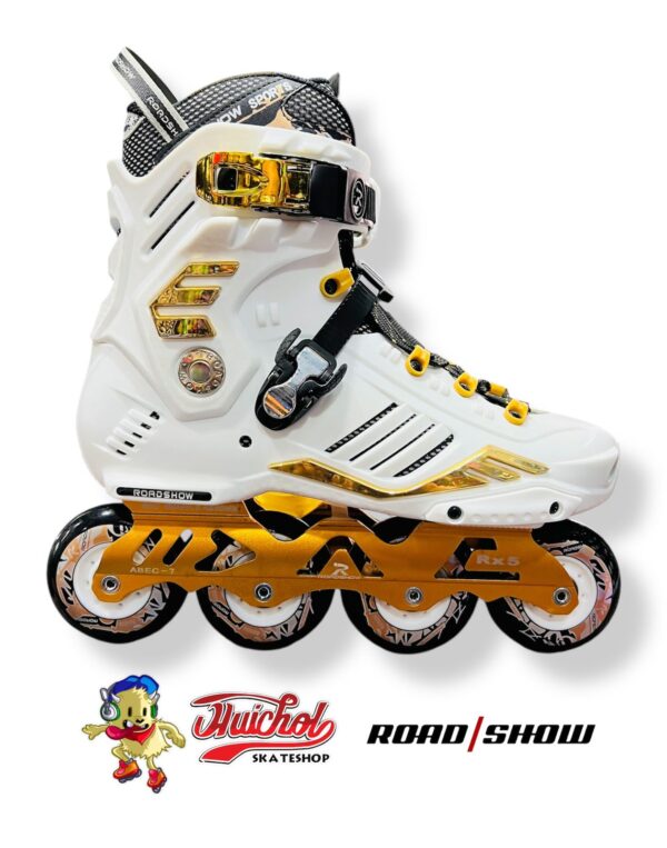 PATINES ROAD SHOW RX5 BLANCO- DORADO