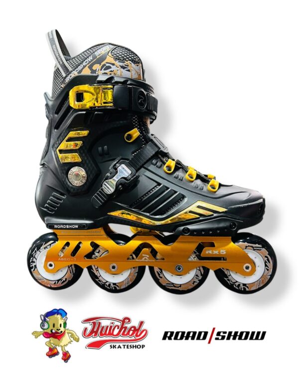 PATINES ROAD SHOW RX5 NEGRO- DORADO