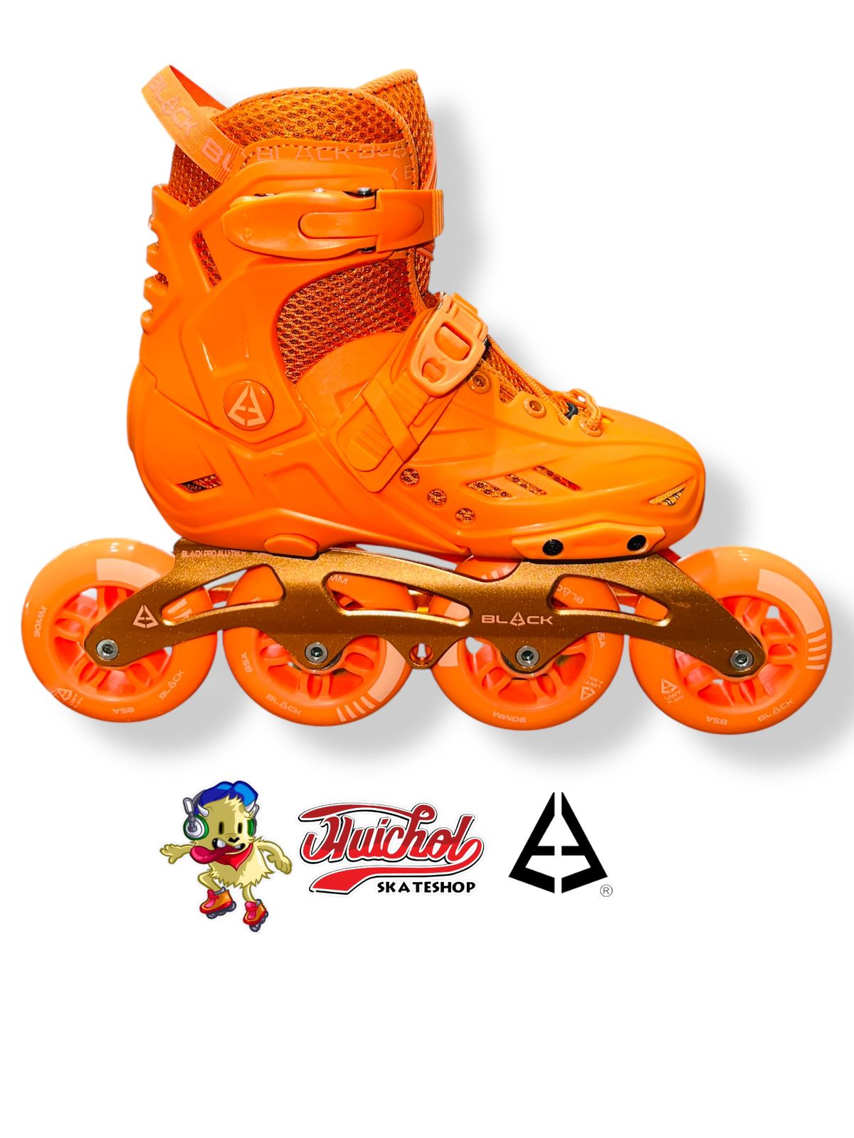 PATINES BLACK SKATE COLOR ORANGE