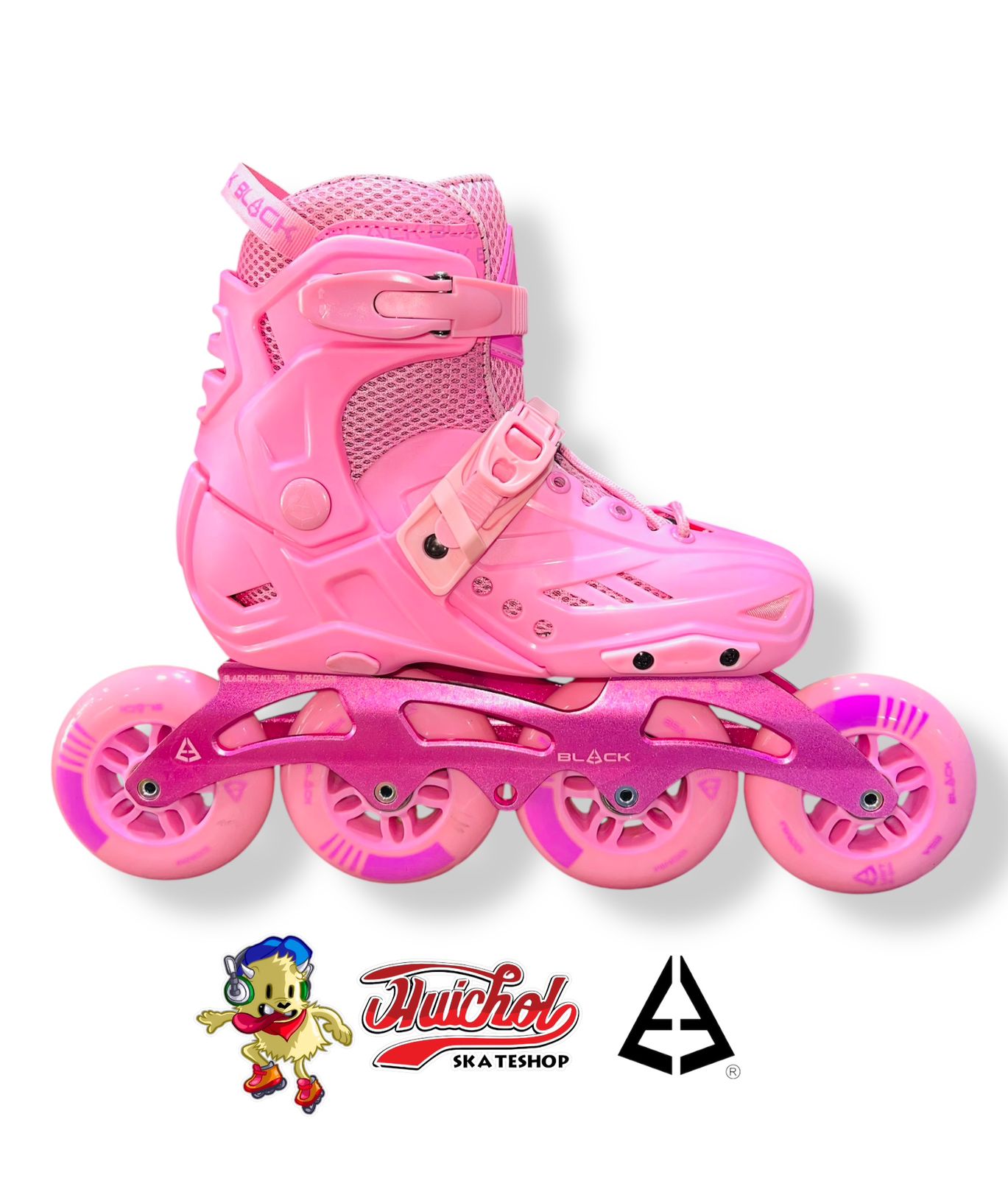 PATINES BLACK SKATE COLOR PINK