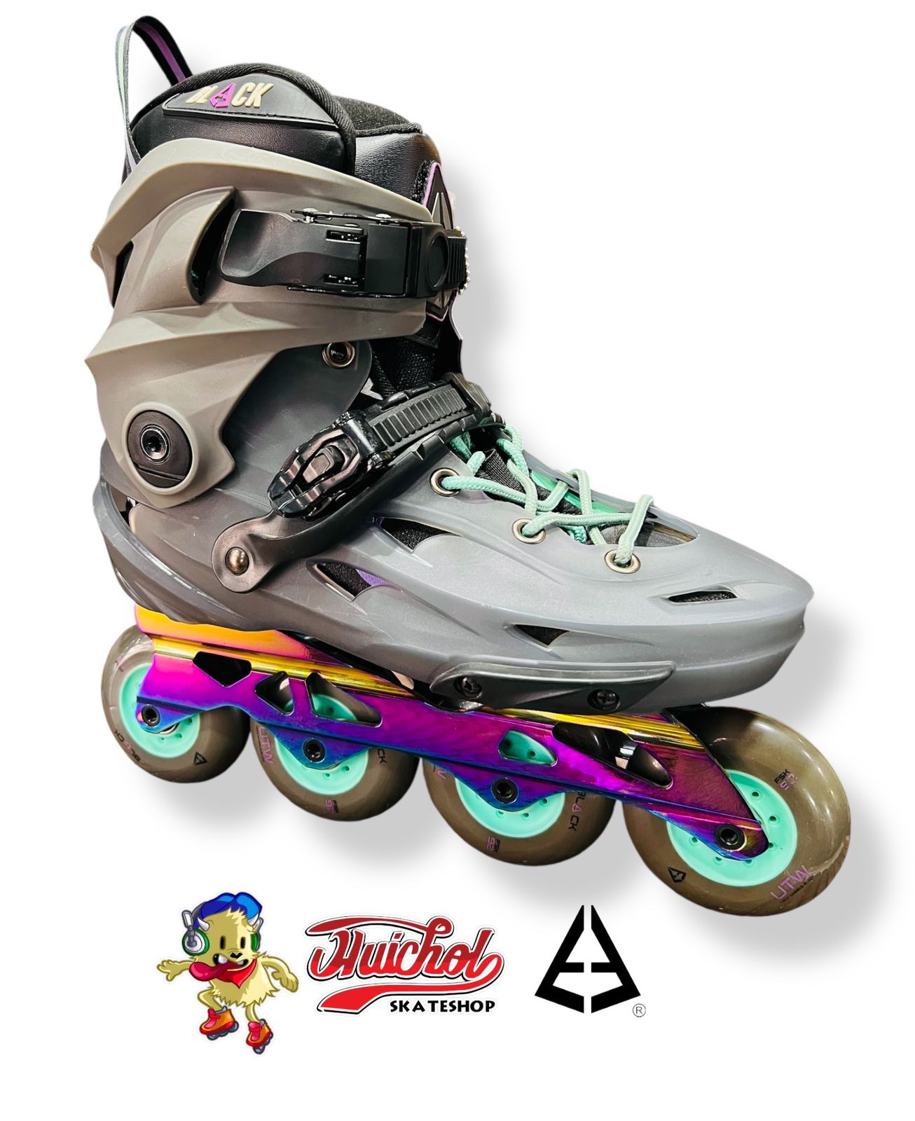 PATINES BLACK SKATE PURPLE SMOKE