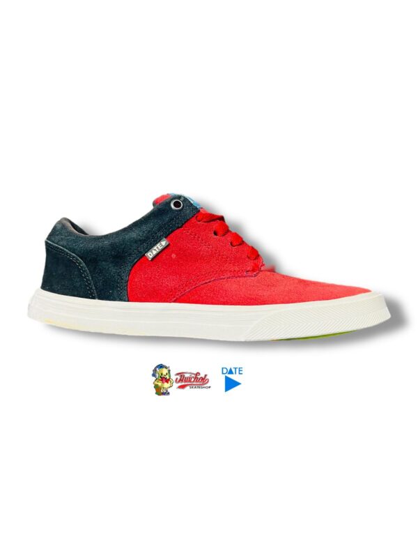 TENIS DATE NEGRO ROJO