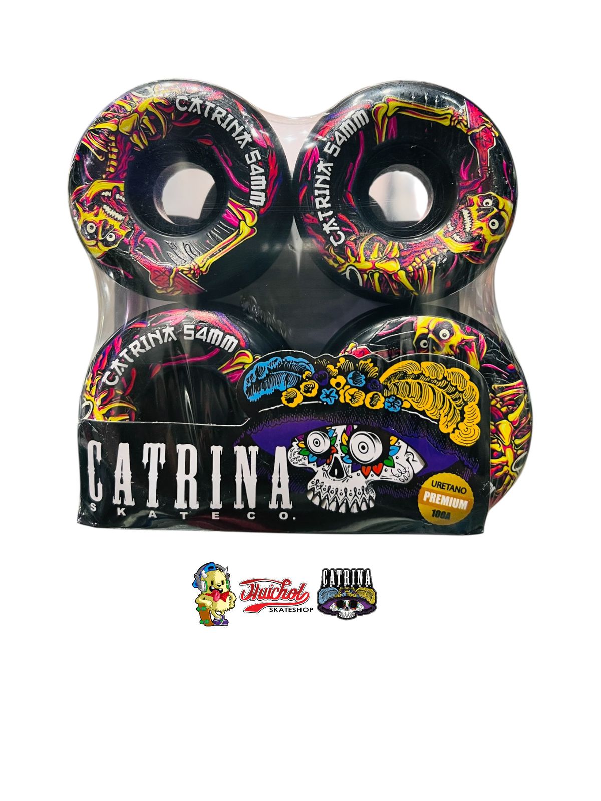 LLANTAS CATRINA CRAZY SKULL YELLOW 54 mm