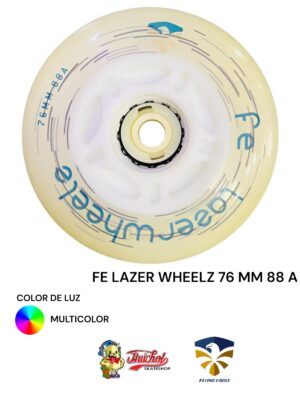 LLANTAS FLYING EAGLE FE LAZER 76 mm 88 A luz multicolor letras azul