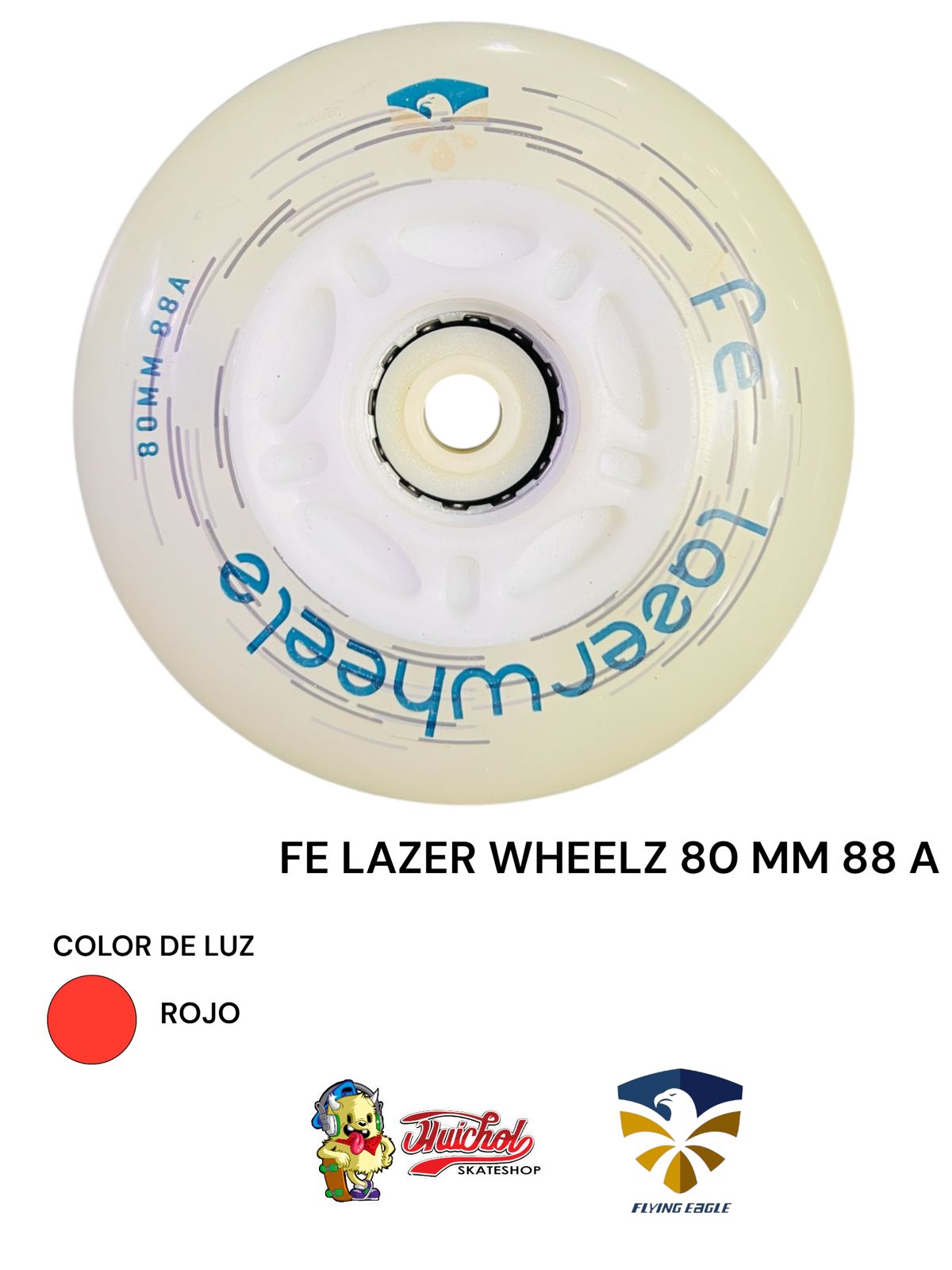 LLANTAS FLYING EAGLE FE LAZER 80 mm 88 A luz roja letras azules