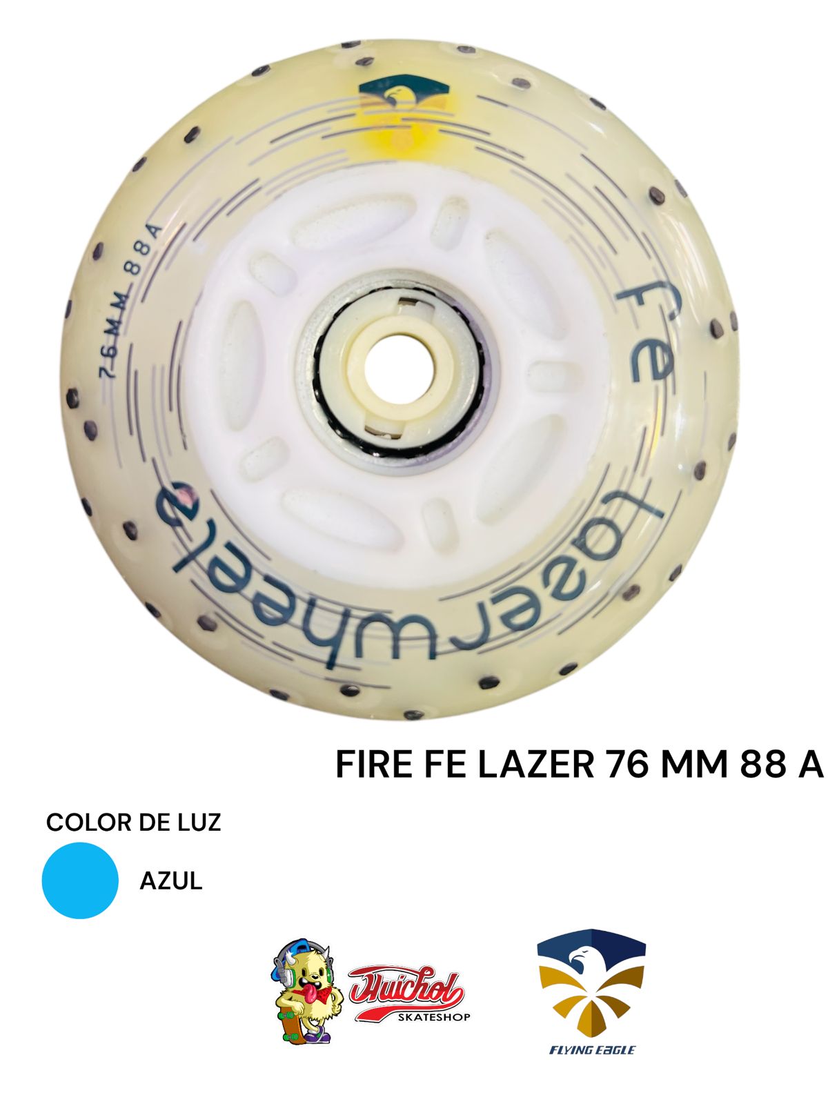 LLANTAS FLYING EAGLE FIRE FE LAZER 76 mm 88 A con luz azul