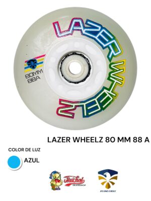 LLANTAS LAZER 80 MM 88 A Con luz azul