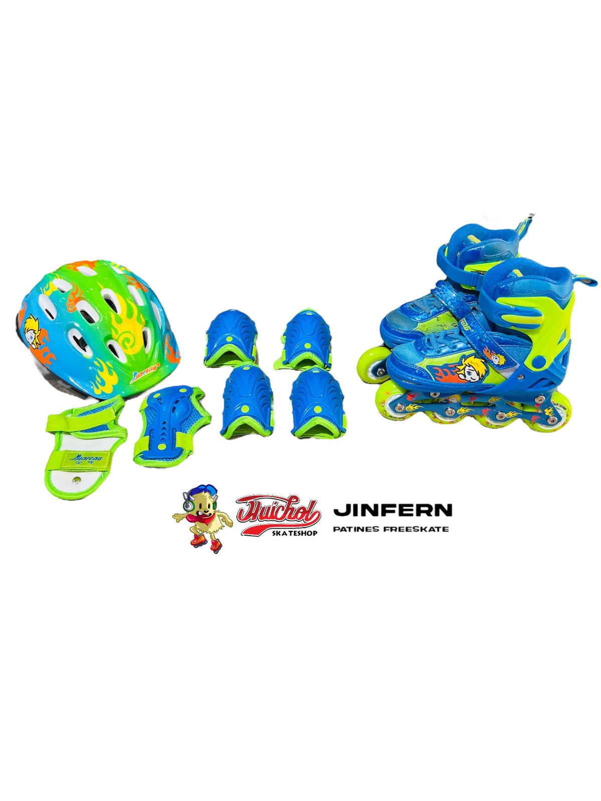 COMBO JINFERN BAD BOY AZUL Y VERDE