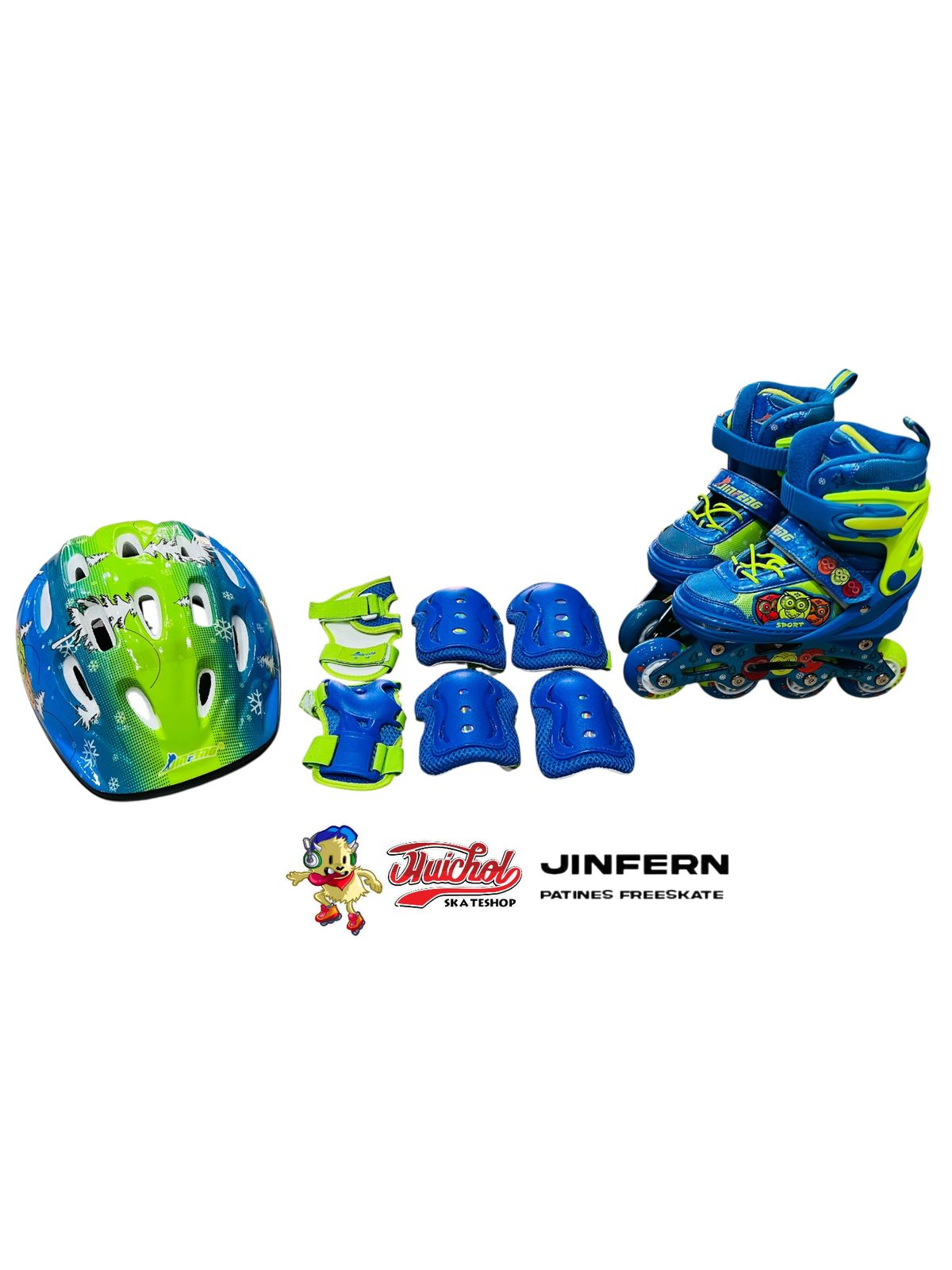 COMBO JINFERN BÚHO AZUL Y VERDE