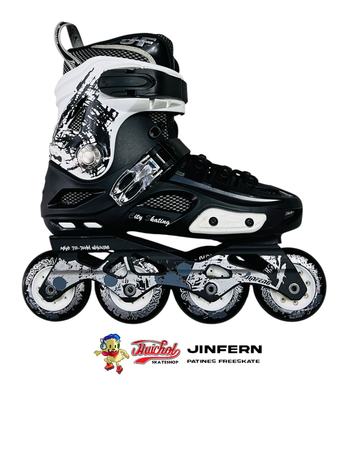 PATINES JINFERN BLANCO NEGRO