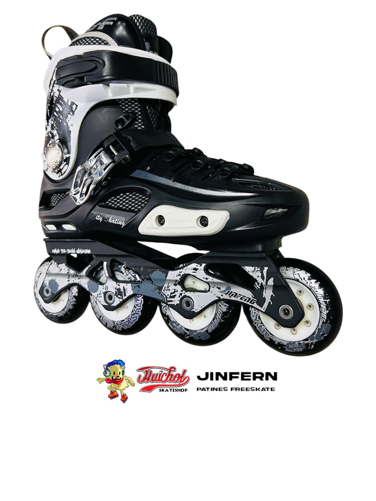 PATINES JINFERN BLANCO NEGRO