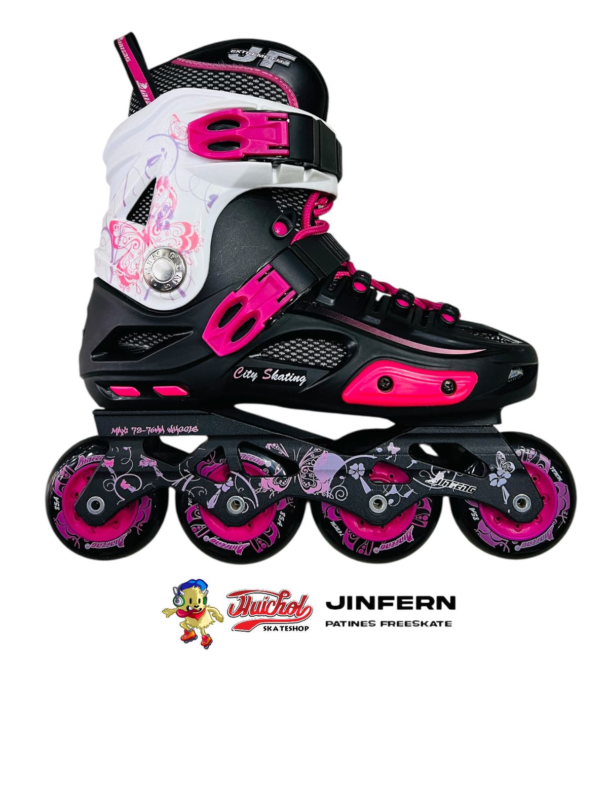 PATINES JINFERN GF-S330 NEGRO ROSA