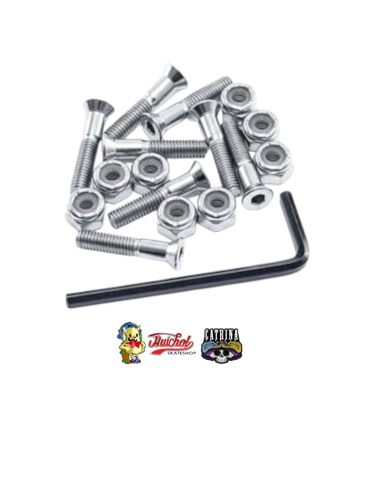 TORNILLOS CATRINA COLOR PLATA (INCLUYE LLAVE)