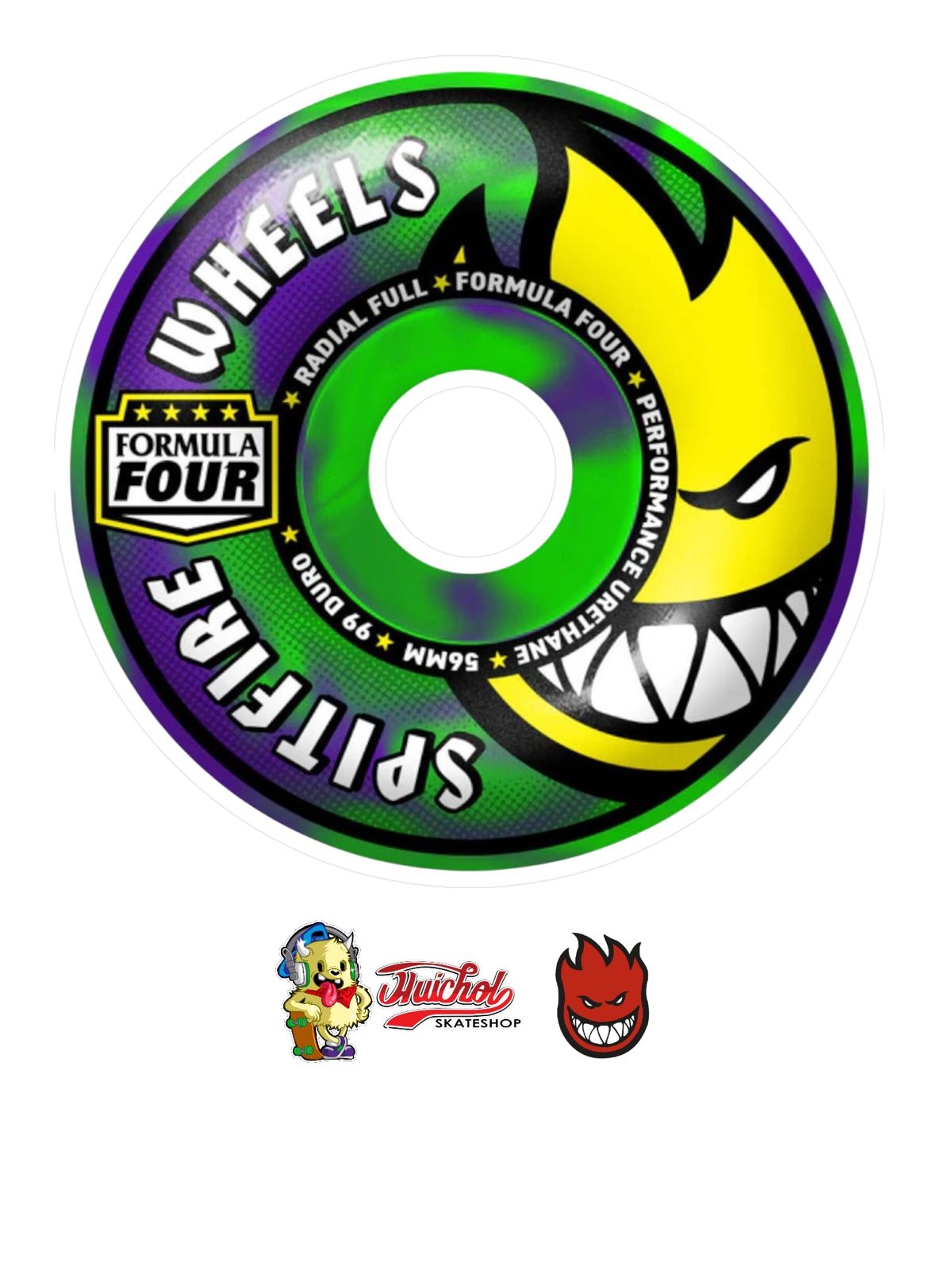 LLANTAS SPITFIRE 56 mm 99 DU verdes