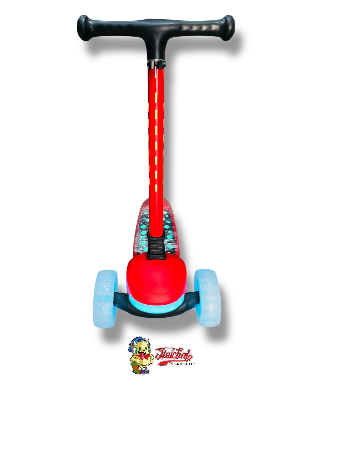 SCOOTER AJUSTABLE CON LUZ Y SONIDO MUSICAL ROJO PARA NIÑOS
