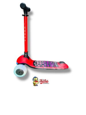 SCOOTER AJUSTABLE CON LUZ Y SONIDO MUSICAL ROJO PARA NIÑOS
