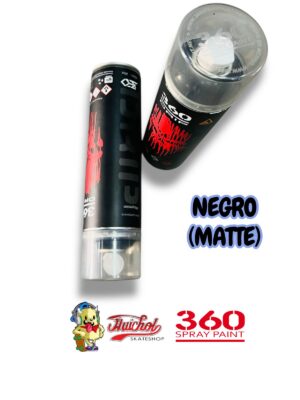 LATAS 360 SPRAY PAINT COLOR NEGRO MATE 360 DRIP 600ml