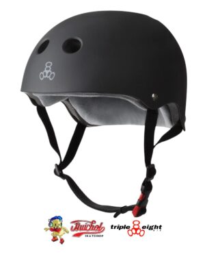 PROTECCIONES TRIPLE EIGHT CASCO NEGRO MATE LISO