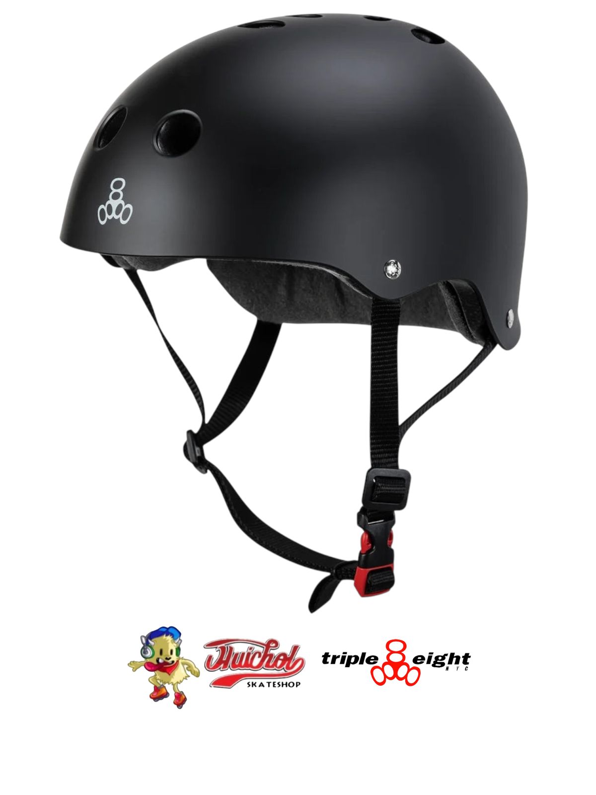 PROTECCIONES TRIPLE EIGHT CASCO NEGRO MATE MIKE MCGIL