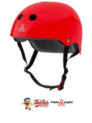 PROTECCIONES TRIPLE EIGHT CASCO ROJO BRILLANTE