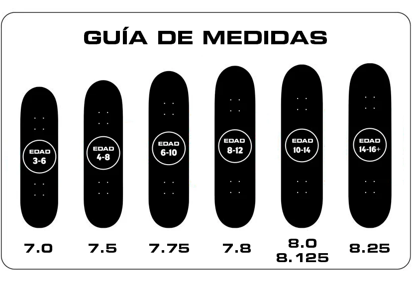 Cómo elegir la medida correcta de tabla de skate