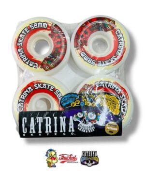 LLANTAS CATRINA CONICAS CON DISEÑO GRAGÓN CHINO 58mm (4 pzs)